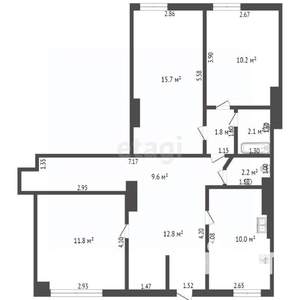 3-к квартира, вторичка, 76м2, 1/5 этаж