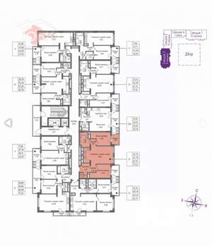 2-к квартира, вторичка, 67м2, 7/16 этаж