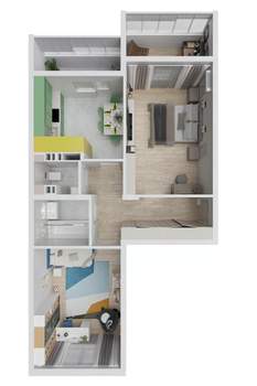 2-к квартира, вторичка, 62м2, 2/8 этаж