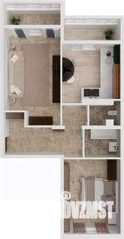 2-к квартира, строящийся дом, 62м2, 6/8 этаж