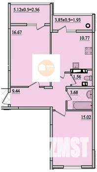 2-к квартира, вторичка, 62м2, 5/9 этаж