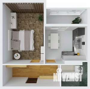 1-к квартира, строящийся дом, 39м2, 7/8 этаж