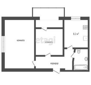 2-к квартира, вторичка, 49м2, 5/5 этаж
