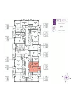 1-к квартира, вторичка, 39м2, 7/16 этаж