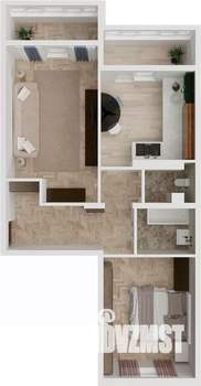 2-к квартира, строящийся дом, 62м2, 2/8 этаж