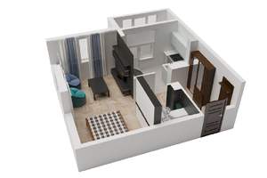 1-к квартира, строящийся дом, 38м2, 5/8 этаж