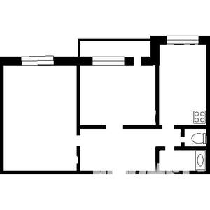 2-к квартира, вторичка, 50м2, 5/5 этаж