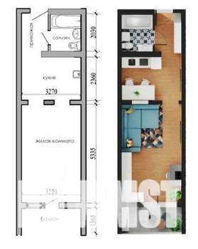 1-к квартира, вторичка, 34м2, 11/12 этаж