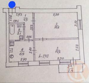 2-к квартира, вторичка, 45м2, 2/2 этаж