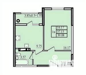 1-к квартира, вторичка, 39м2, 7/8 этаж