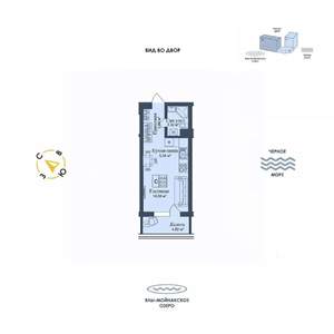 Студия квартира, строящийся дом, 31м2, 1/12 этаж