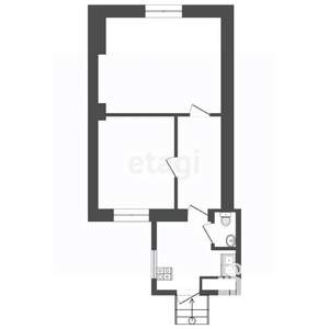 2-к квартира, вторичка, 35м2, 1/2 этаж