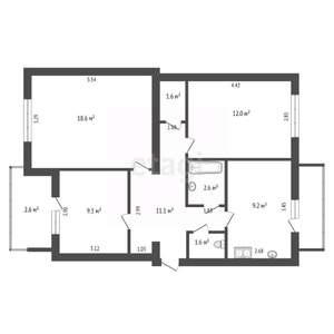 3-к квартира, вторичка, 67м2, 1/5 этаж