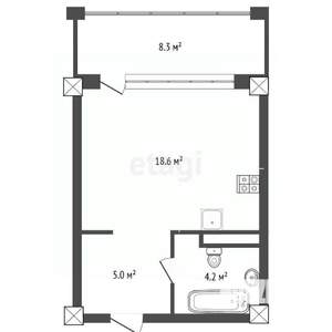 1-к квартира, вторичка, 36м2, 3/4 этаж