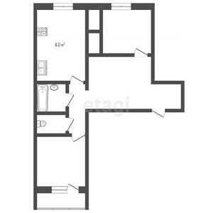 2-к квартира, вторичка, 58м2, 3/9 этаж