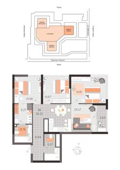 3-к квартира, вторичка, 84м2, 18/21 этаж
