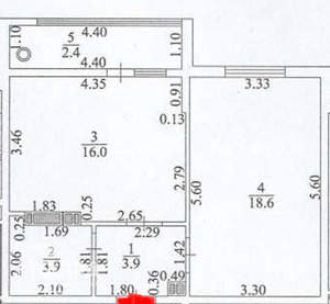 1-к квартира, вторичка, 42м2, 8/8 этаж