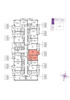 1-к квартира, вторичка, 42м2, 9/16 этаж