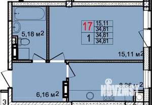 1-к квартира, вторичка, 35м2, 3/5 этаж