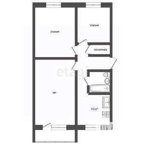 3-к квартира, вторичка, 60м2, 5/5 этаж