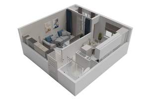 1-к квартира, вторичка, 34м2, 5/8 этаж