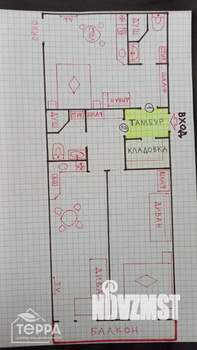3-к квартира, вторичка, 90м2, 4/7 этаж