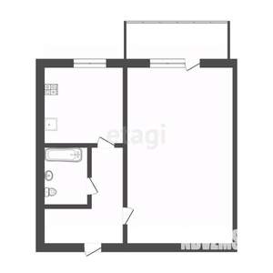 1-к квартира, вторичка, 29м2, 1/5 этаж