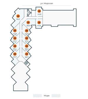 1-к квартира, вторичка, 39м2, 6/7 этаж