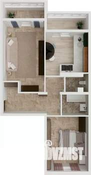 2-к квартира, строящийся дом, 62м2, 7/8 этаж