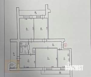 4-к квартира, вторичка, 76м2, 2/9 этаж