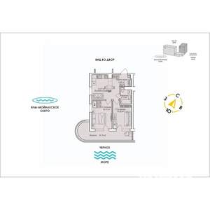 2-к квартира, строящийся дом, 55м2, 3/12 этаж