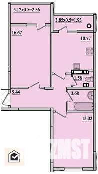 2-к квартира, вторичка, 51м2, 7/8 этаж