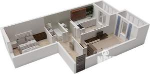 2-к квартира, строящийся дом, 62м2, 4/8 этаж