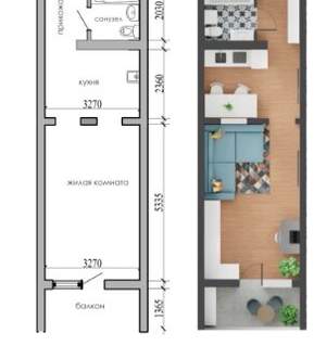 1-к квартира, вторичка, 34м2, 4/12 этаж