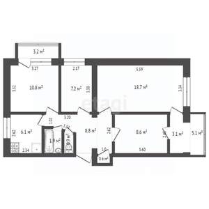 4-к квартира, вторичка, 64м2, 4/5 этаж