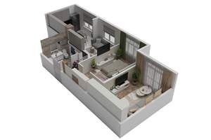 2-к квартира, вторичка, 65м2, 4/8 этаж
