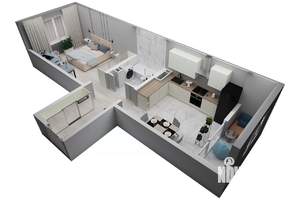 1-к квартира, вторичка, 42м2, 8/8 этаж