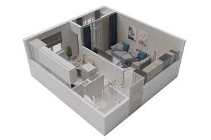 1-к квартира, вторичка, 35м2, 7/8 этаж