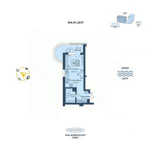 Студия квартира, вторичка, 30м2, 10/12 этаж