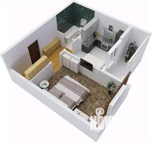 1-к квартира, строящийся дом, 39м2, 5/8 этаж