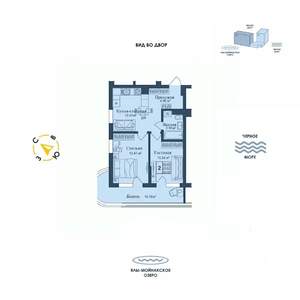 2-к квартира, вторичка, 54м2, 7/12 этаж