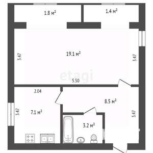 1-к квартира, вторичка, 38м2, 10/10 этаж