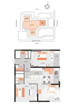 3-к квартира, вторичка, 85м2, 17/21 этаж