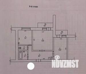 2-к квартира, вторичка, 51м2, 9/9 этаж