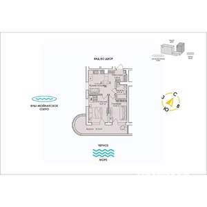 2-к квартира, строящийся дом, 54м2, 11/12 этаж