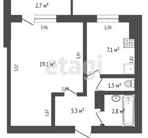 1-к квартира, вторичка, 37м2, 8/9 этаж
