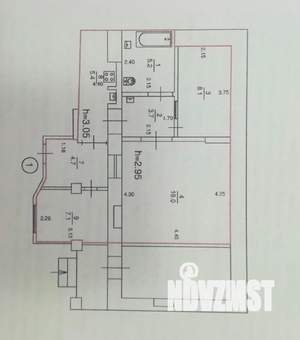 3-к квартира, вторичка, 54м2, 1/2 этаж