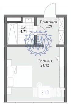 1-к квартира, вторичка, 31м2, 3/14 этаж