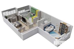 2-к квартира, вторичка, 62м2, 2/8 этаж