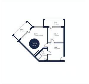 2-к квартира, вторичка, 77м2, 3/4 этаж